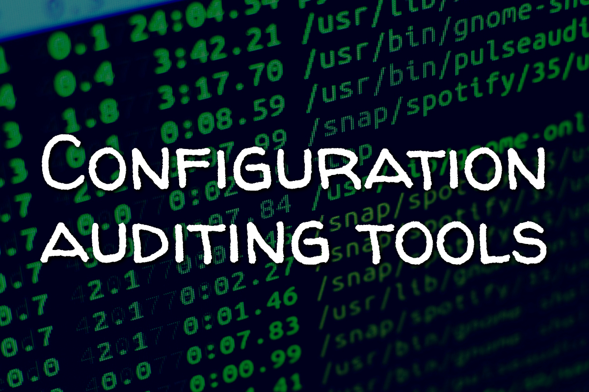Supporting image for configuration audit tools displaying Linux screen output